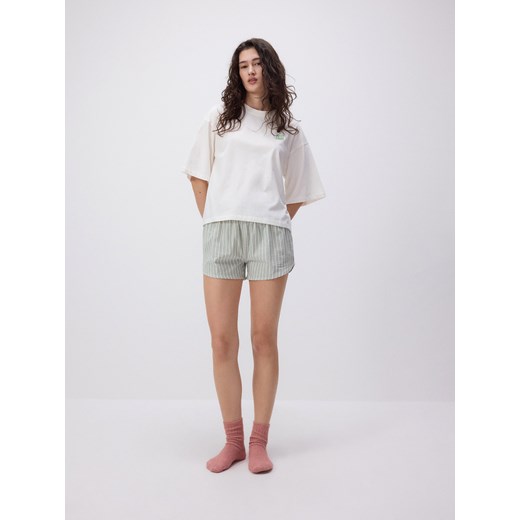 Reserved - Bawełniana piżama dwuczęściowa - jasnozielony Reserved XL Reserved