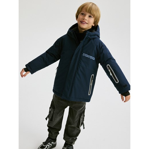 Reserved - Kurtka snowboardowa - granatowy ze sklepu Reserved w kategorii Kurtki chłopięce - zdjęcie 176601620