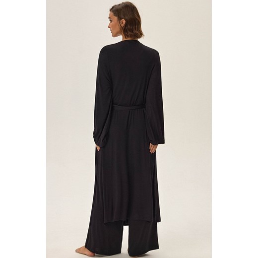 Esotiq szlafrok damski długi Juliette 42063-99X, Kolor czarny, Rozmiar M, Esotiq ze sklepu Intymna w kategorii Szlafroki damskie - zdjęcie 176602780