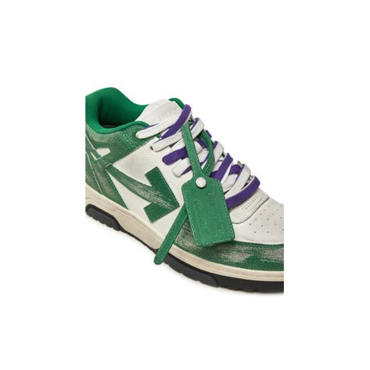 Off-White Sneakersy OMIA189F22LEA0110155 Zielony 40 MODIVO