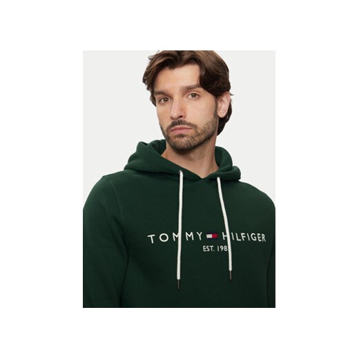 Tommy Hilfiger Bluza Logo MW0MW11599 Zielony Regular Fit Tommy Hilfiger L MODIVO