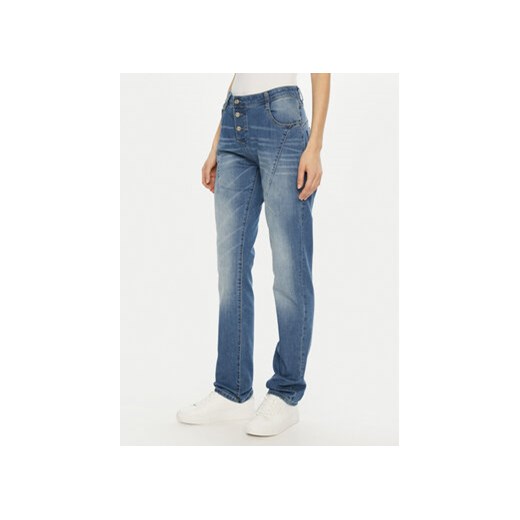 Please Jeansy P0VVBQ2W6E Niebieski Cropped Fit ze sklepu MODIVO w kategorii Jeansy damskie - zdjęcie 176611614