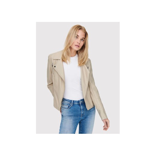 ONLY Kurtka z imitacji skóry Gemma 15153079 Beżowy Regular Fit 38 MODIVO