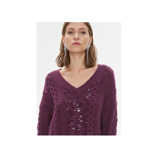 Pinko Sweter Ghepardo 102116 A1A6 Fioletowy Oversize Pinko M MODIVO