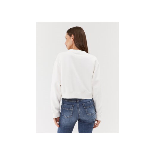 Guess Bluza Velvet Logo W3BQ13 KB681 Biały Regular Fit Guess L MODIVO