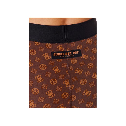 Guess Legginsy V3YB01 MC04N Brązowy Slim Fit Guess XS MODIVO