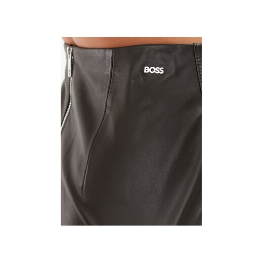 Boss Spódnica skórzana Seminta 50495166 Czarny Regular Fit 40 MODIVO