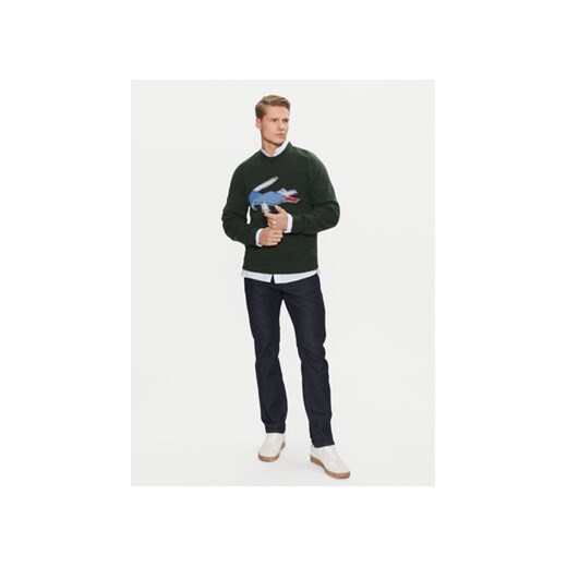 Lacoste Sweter AH3145 Zielony Classic Fit Lacoste 38 MODIVO