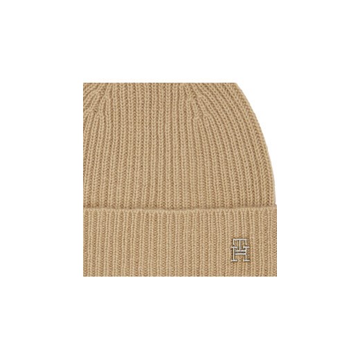 Tommy Hilfiger Czapka Cashmere Chic Beanie AW0AW15321 Beżowy Tommy Hilfiger uniwersalny MODIVO