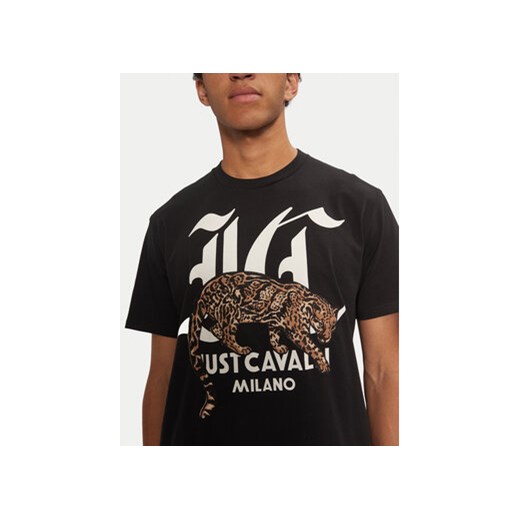 Just Cavalli T-Shirt 77OAHA02 Czarny Regular Fit Just Cavalli S MODIVO