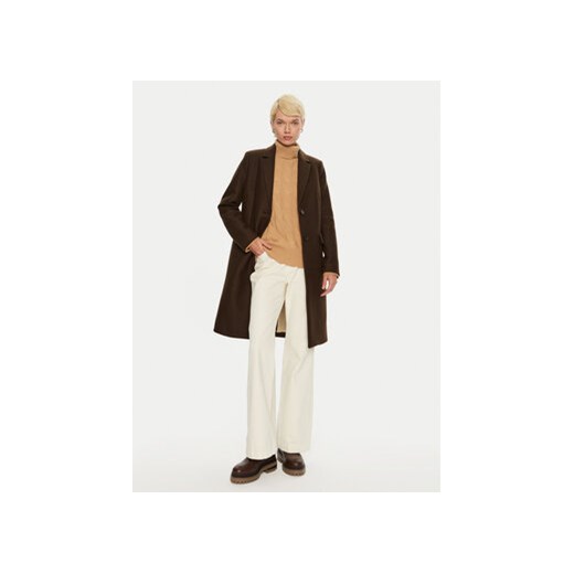 Tommy Hilfiger Płaszcz wełniany WW0WW42738 Brązowy Regular Fit Tommy Hilfiger 44 MODIVO