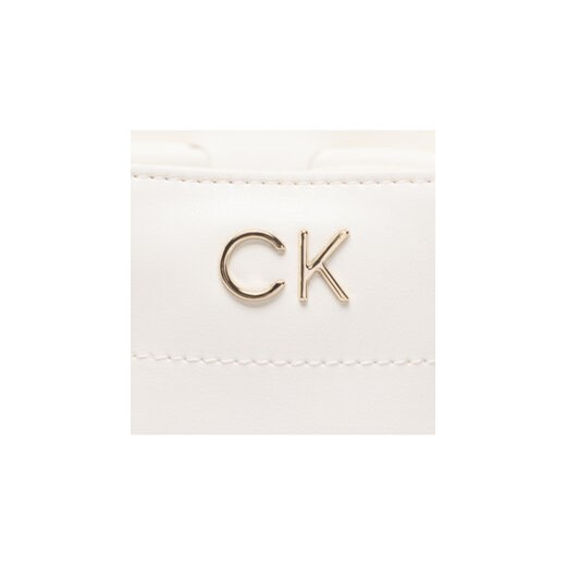 Calvin Klein Jeans Torebka Re-Lock Drawstring Bag Mini K60K610450 Biały uniwersalny MODIVO