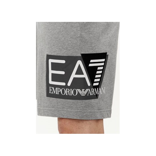 EA7 Emporio Armani Szorty sportowe 3DPS63 PJ05Z 3905 Szary Regular Fit M MODIVO