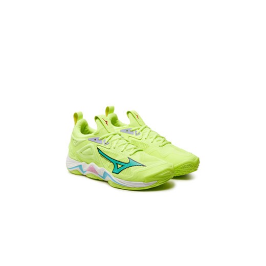 Mizuno Buty halowe Wave Momentum 3 V1GA231286 Zielony Mizuno 43 MODIVO