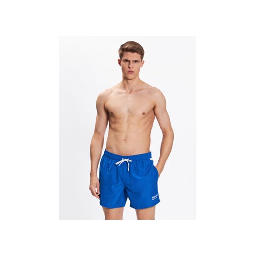 Replay Szorty kąpielowe LM1128.000.82972R Niebieski Regular Fit Replay XL MODIVO
