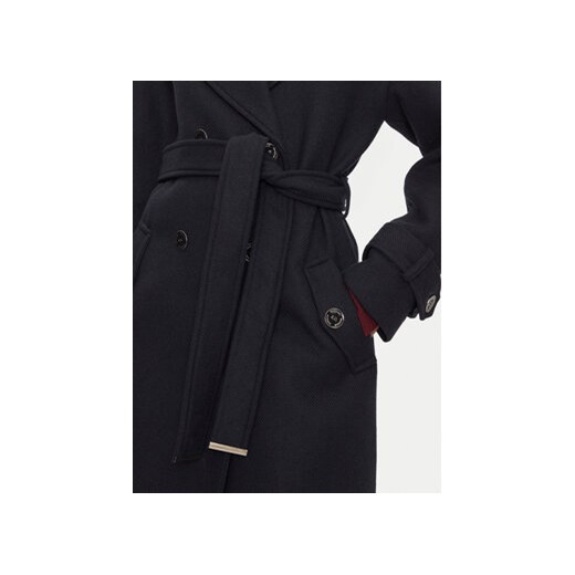 Morgan Płaszcz wełniany 242-GDINE Granatowy Regular Fit Morgan 38 MODIVO