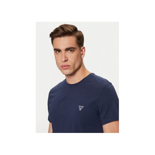 Guess T-Shirt Caleb U97M00 KCD31 Granatowy Slim Fit Guess L MODIVO