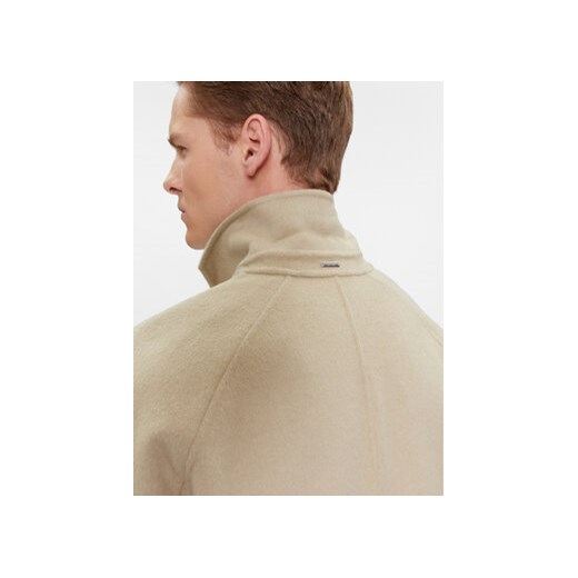 Calvin Klein Płaszcz wełniany K10K111601 Beżowy Regular Fit Calvin Klein M MODIVO