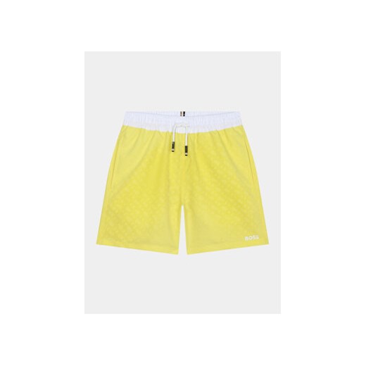Boss Szorty kąpielowe J50668 S Żółty Regular Fit 6Y MODIVO