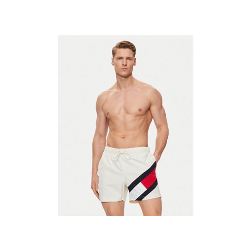 Tommy Hilfiger Szorty kąpielowe UM0UM02048 Biały Slim Fit Tommy Hilfiger XL MODIVO