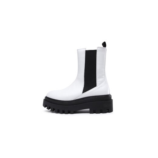 Calvin Klein Jeans Sztyblety Flatform Chelsea Boot YW0YW00850 Biały 41 MODIVO