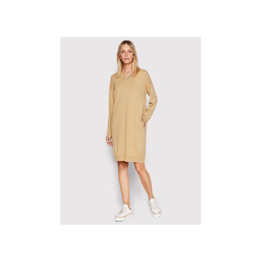 Peserico Sukienka dzianinowa S92197F12K Beżowy Relaxed Fit Peserico 42 MODIVO