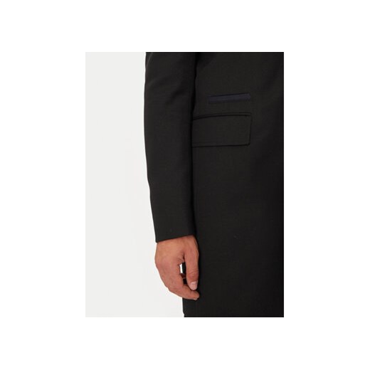 Boss Płaszcz wełniany H-Hyde 50502255 Czarny Slim Fit 52 MODIVO