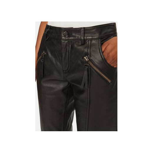 Munthe Spodnie skórzane 244141024408 Czarny Slim Fit Munthe 38 MODIVO
