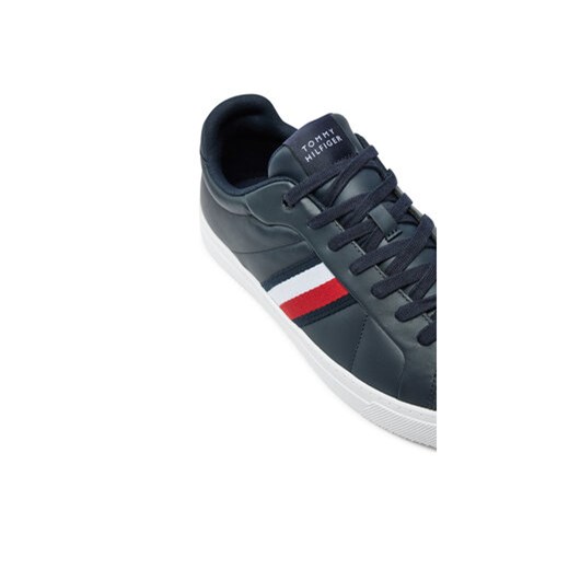 Tommy Hilfiger Sneakersy Icon Court Lth Stripes FM0FM05163 Granatowy Tommy Hilfiger 43 MODIVO