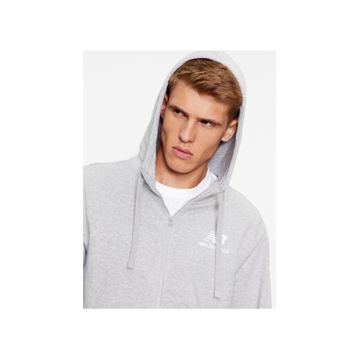 New Balance Bluza Essentials Stacked Logo French Terry Jacket MJ31536 Szary New Balance XL MODIVO