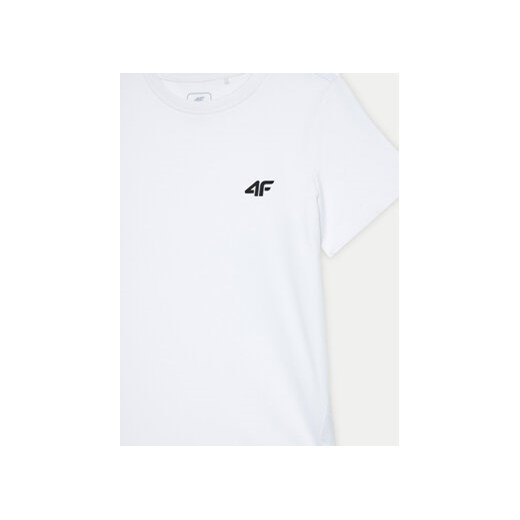 4F T-Shirt 4FJWMM00TTSHM1626 Biały Regular Fit 152 MODIVO