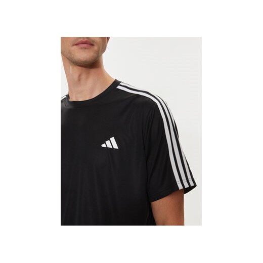 adidas Koszulka techniczna Train Essentials 3-Stripes IB8150 Czarny Regular Fit XL MODIVO