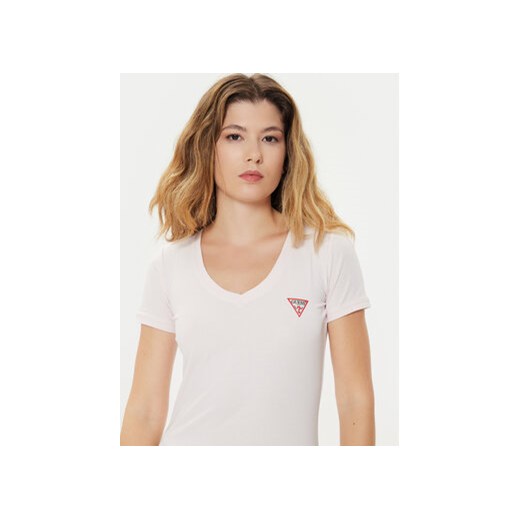 Guess T-Shirt W2YI45 J1314 Różowy Slim Fit Guess XXL MODIVO