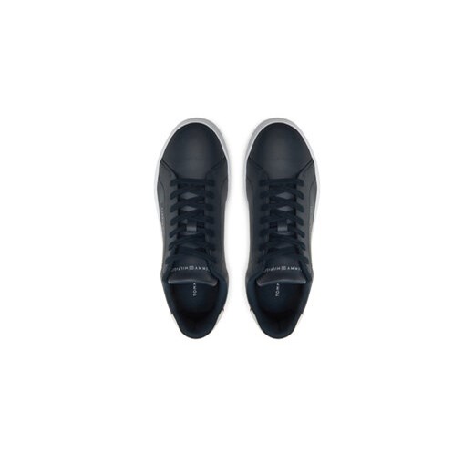 Tommy Hilfiger Sneakersy Th Court Lth Detail Ess FM0FM05367 Granatowy Tommy Hilfiger 45 MODIVO