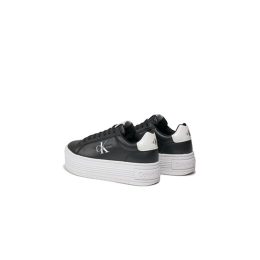 Calvin Klein Jeans Sneakersy Bold Platf Low Lace Lth Ml Met YW0YW01431 Czarny 40 MODIVO