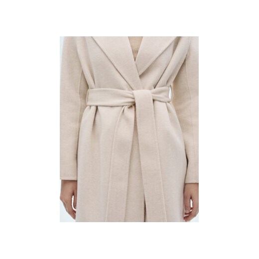 Mango Płaszcz wełniany Batin 77016723 Beżowy Oversize Mango M MODIVO