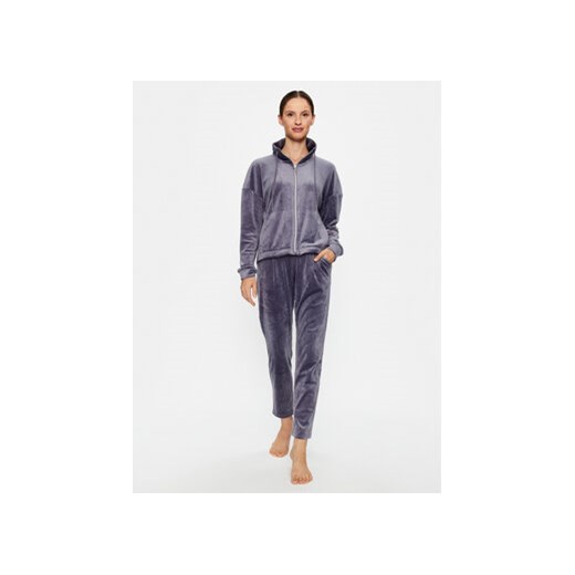 Triumph Bluza Cozy Comfort Velour Zip Jacket 10216555 Szary Regular Fit Triumph 40 MODIVO
