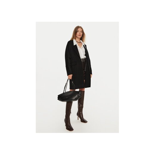 Patrizia Pepe Płaszcz przejściowy 8O0004/A006-K103 Czarny Regular Fit Patrizia Pepe 44 MODIVO