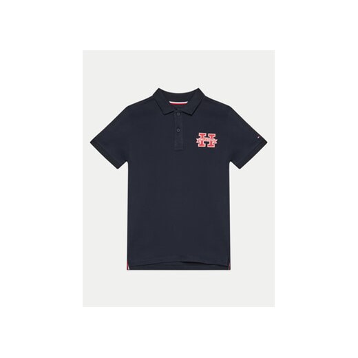 Tommy Hilfiger Polo KB0KB09029 Granatowy Regular Fit ze sklepu MODIVO w kategorii T-shirty chłopięce - zdjęcie 176661573