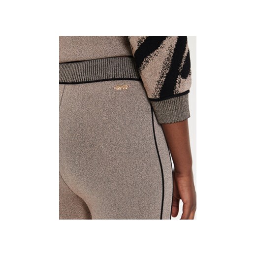 Liu Jo Sport Spodnie dzianinowe TF4104 MS49I Złoty Regular Fit XL MODIVO