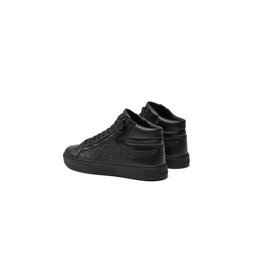 Calvin Klein Sneakersy High Top Lace Up W/ Zip Mono HM0HM01497 Czarny Calvin Klein 44 MODIVO