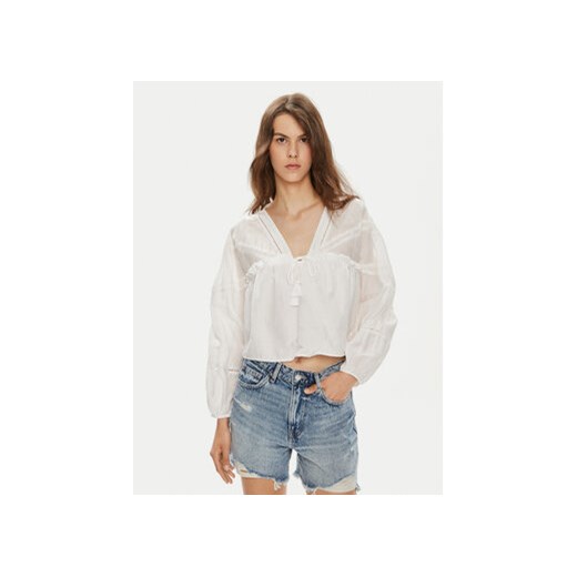 Gina Tricot Bluzka 22685 Biały Loose Fit ze sklepu MODIVO w kategorii Bluzki damskie - zdjęcie 176673292