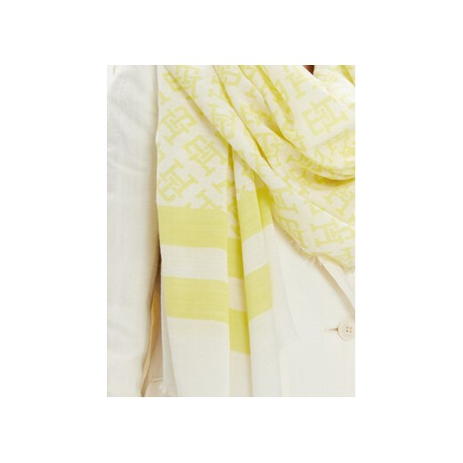 Tommy Hilfiger Szalik Beach Summer Mono Scarf AW0AW16030 Żółty Tommy Hilfiger uniwersalny MODIVO