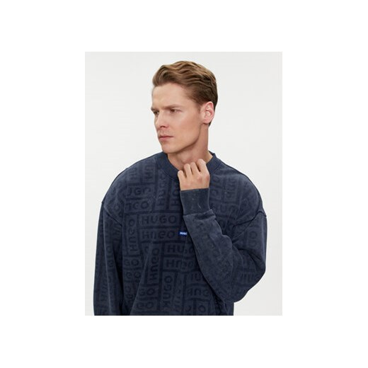 Hugo Bluza Nenry 50510545 Granatowy Relaxed Fit M MODIVO