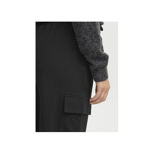 Fransa Spodnie materiałowe 20612726 Czarny Regular Fit S MODIVO