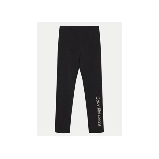Calvin Klein Jeans Komplet bluza i legginsy Inst Logo IU0IU00658 D Czarny 8Y MODIVO
