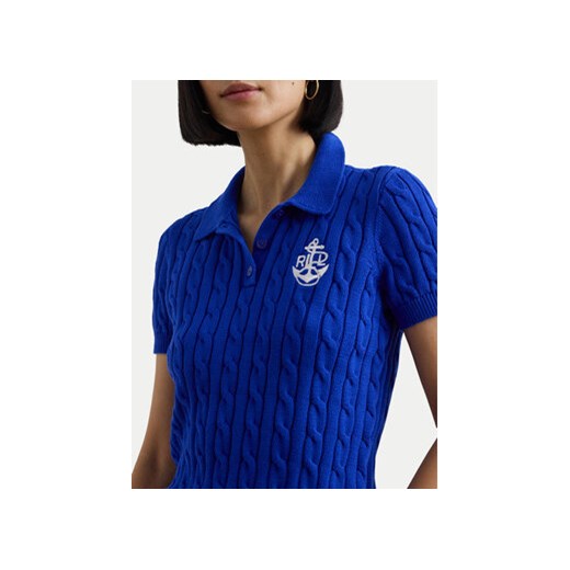 LAUREN RALPH LAUREN Polo 200957581002 Niebieski Slim Fit S MODIVO