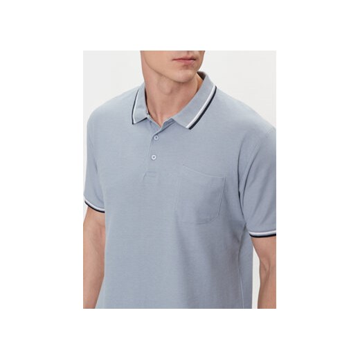 Brave Soul Polo MPS-149COSMO Niebieski Straight Fit M MODIVO