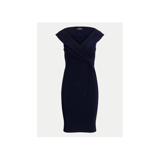 LAUREN RALPH LAUREN Sukienka koktajlowa 253926907002 Granatowy Slim Fit 44 MODIVO