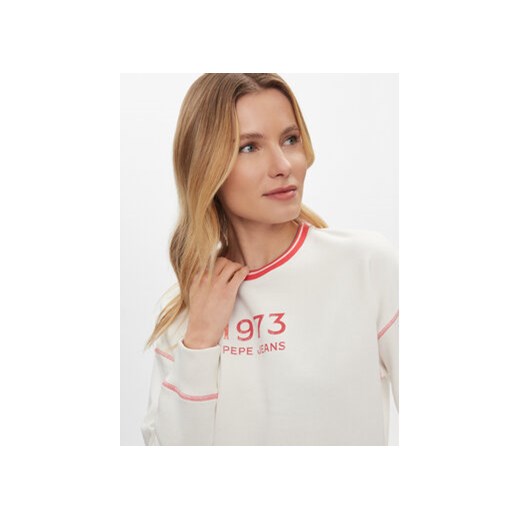 Pepe Jeans Bluza Hache PL581398 Biały Boxy Fit Pepe Jeans L MODIVO